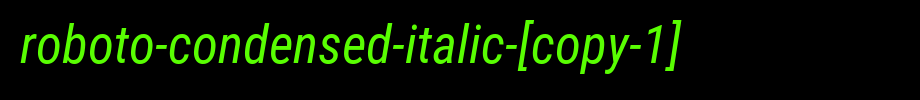 Roboto-Condensed-Italic-[copy-1].ttf 好看的英文字体的文字样式